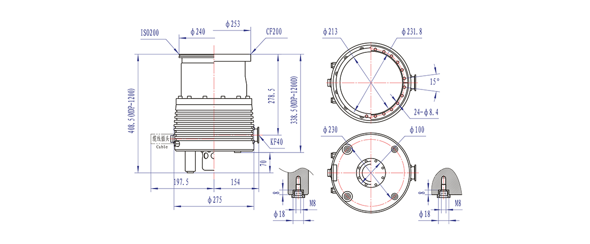 Turbo-H1200-M涡轮分子泵