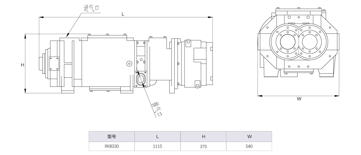 RKB0330干式螺杆真空泵